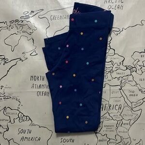Mini Boden leggings with rainbow polka dots size 7-8 yr old